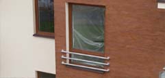Barandillas de protección de las ventanas hechas de tubos individuales